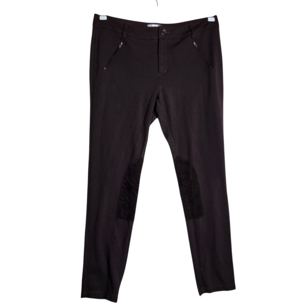Cabi 941 Dark Brown Equestrian Knee Patch Ponte Pants Womens 12